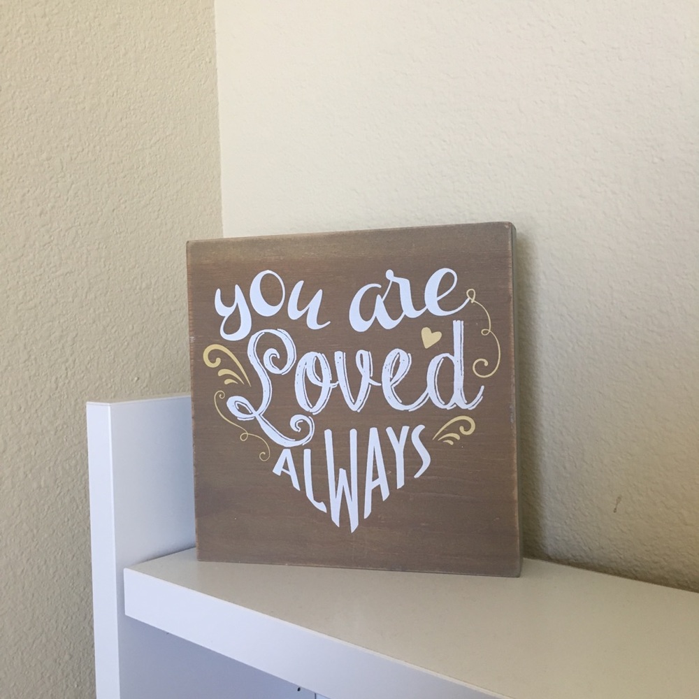 you are loved decorative plaque